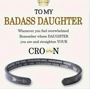 NEW Bad Ass Daughter Cuff hypoallergenic,  durable adjustable